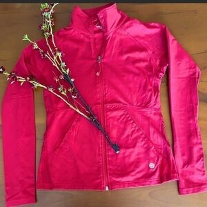 Tuff athletic zip up sweater in red​​​​​​​​​​​​​​​​